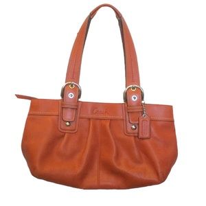 COACH Leather Shoulder Bag Purse Tanned Cowhide